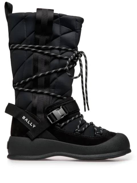 Bally quilted lace-up boots