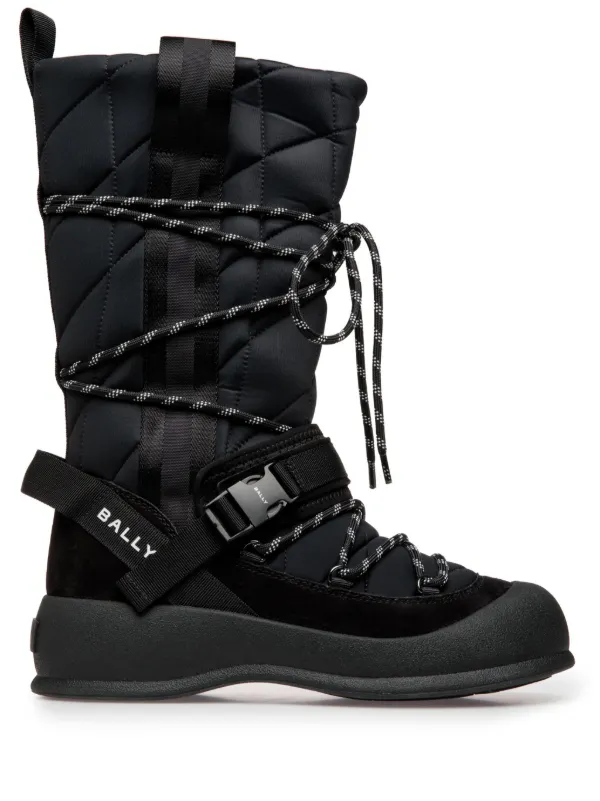 Quilted lace up boots discount
