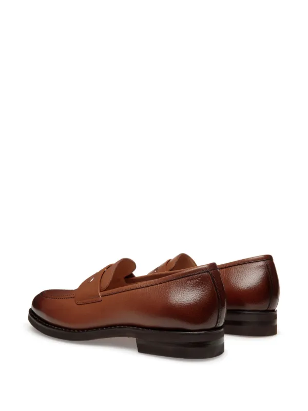 Bally Leather Penny Loafers Brown FARFETCH AU