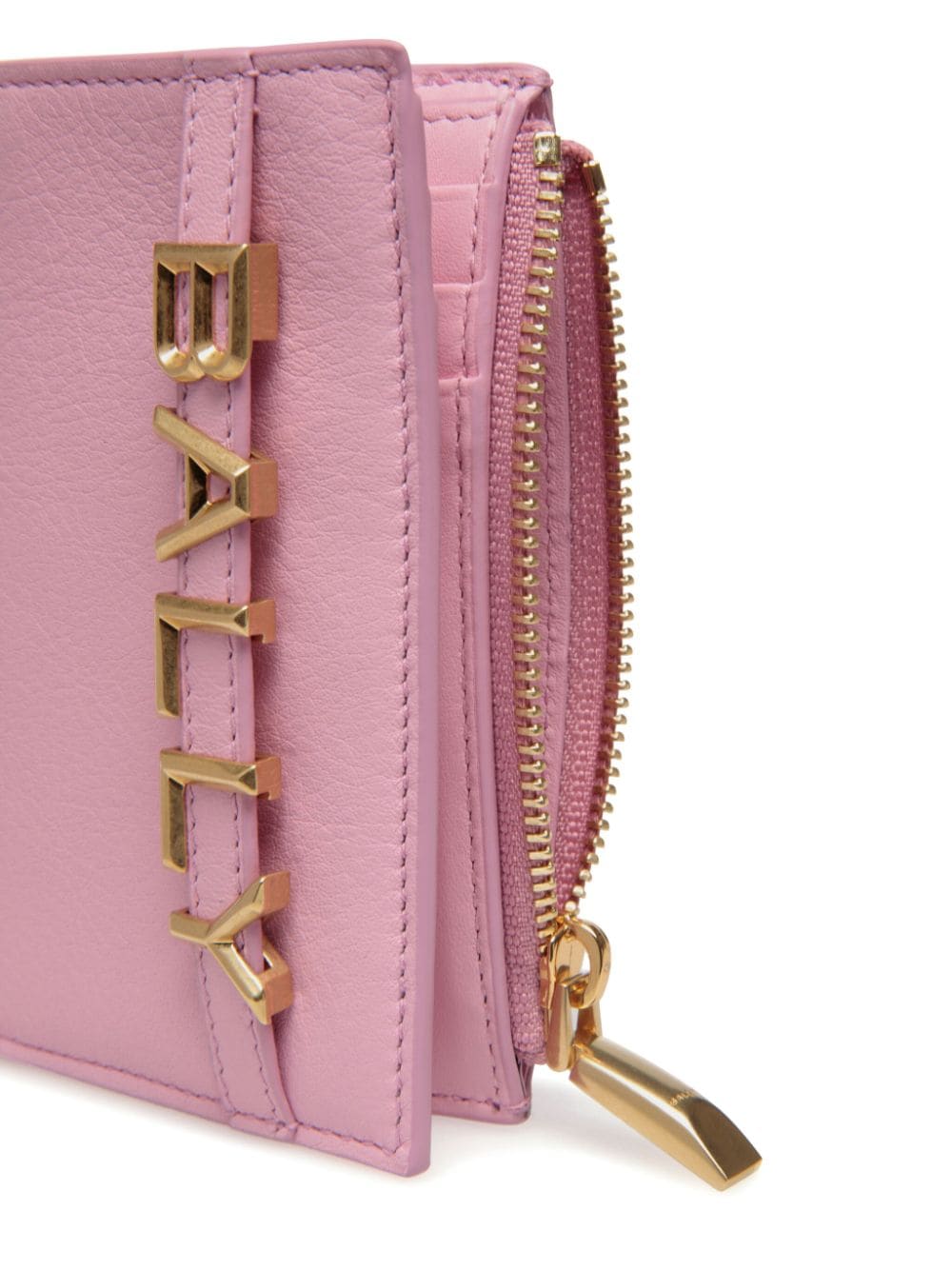 Shop Bally Logo-lettering Wallet In Pink