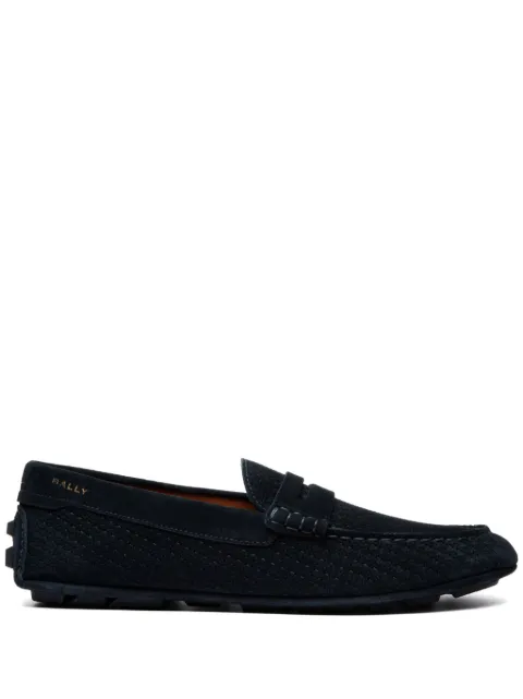 Bally logo-embroidered round-toe loafers