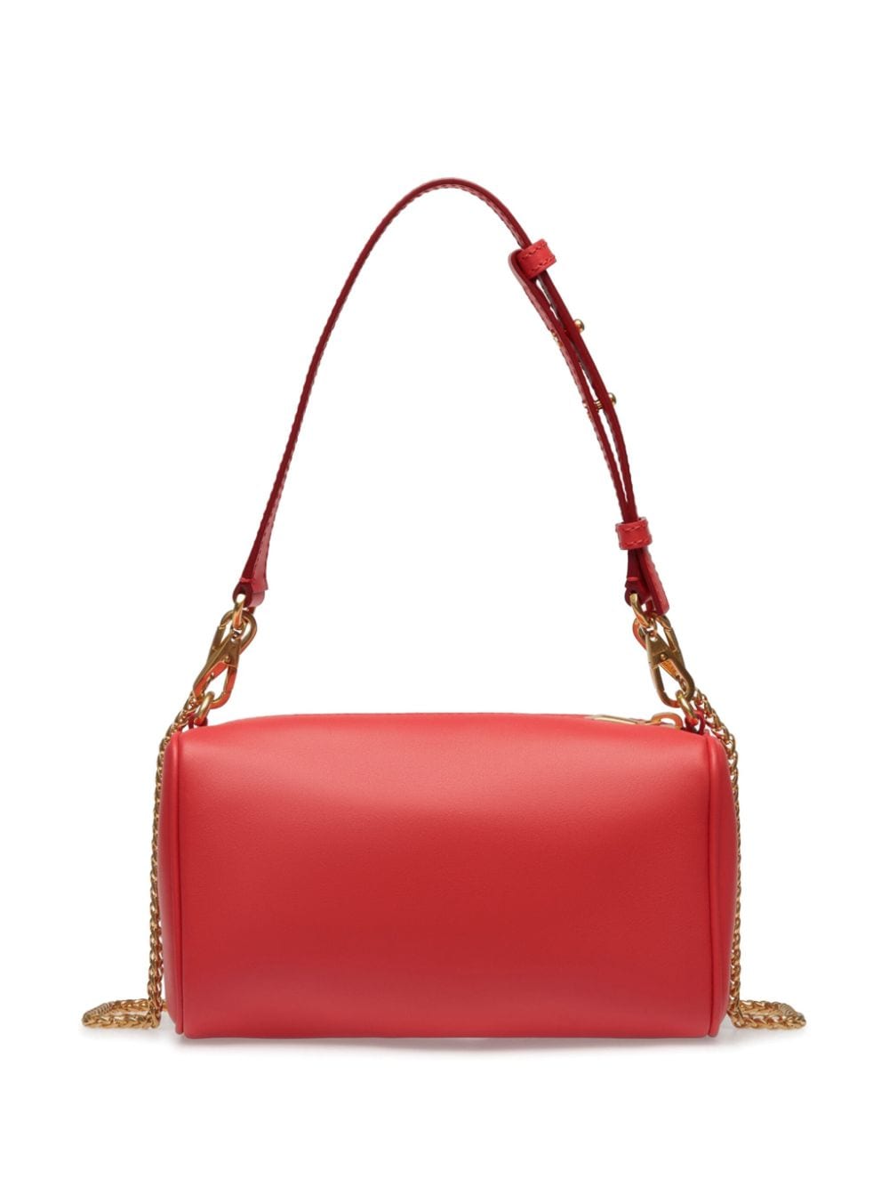 Shop Bally Emblem Leather Shoulder Bag In Red