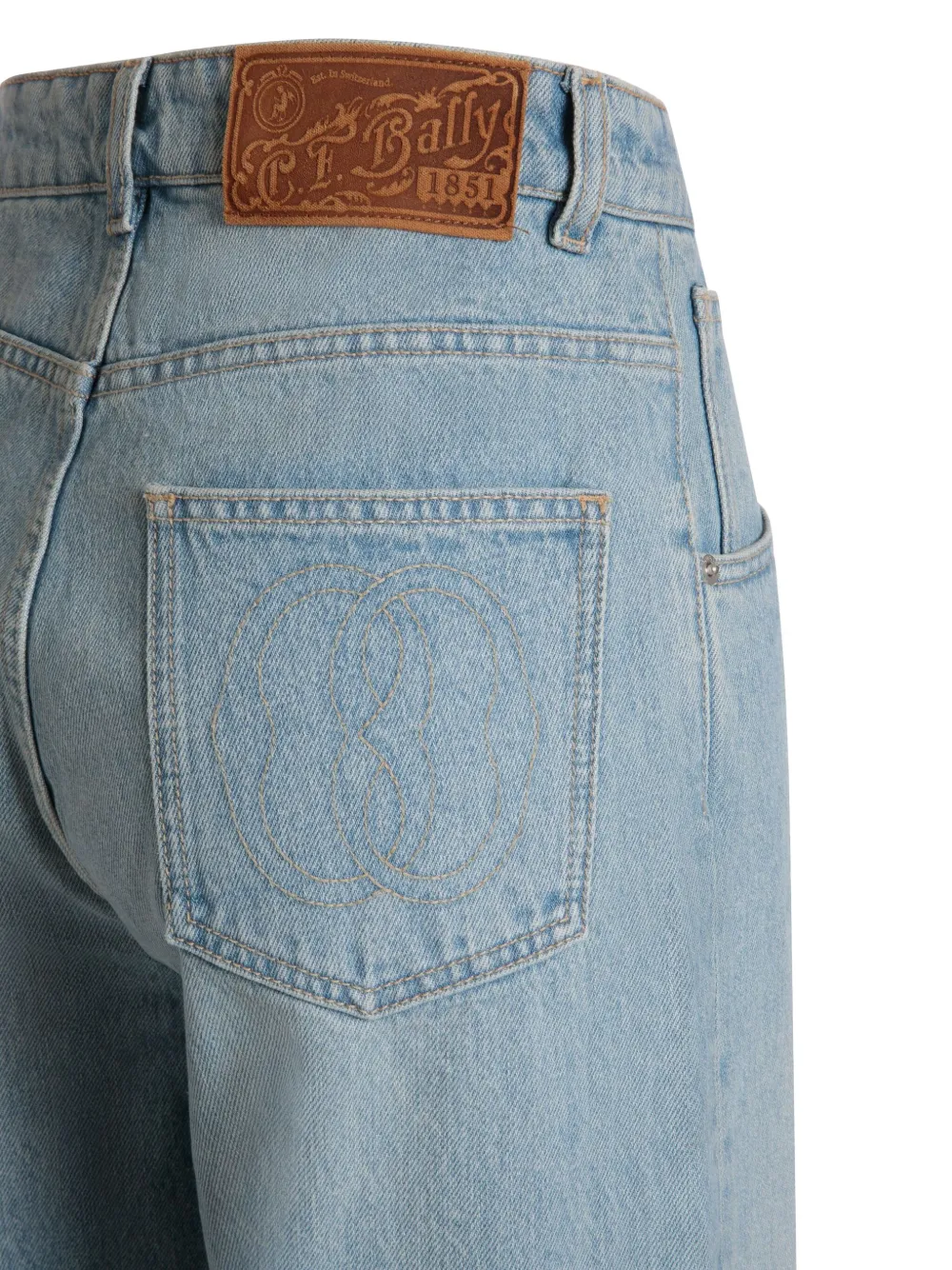 Bally Straight jeans met applicatie Blauw