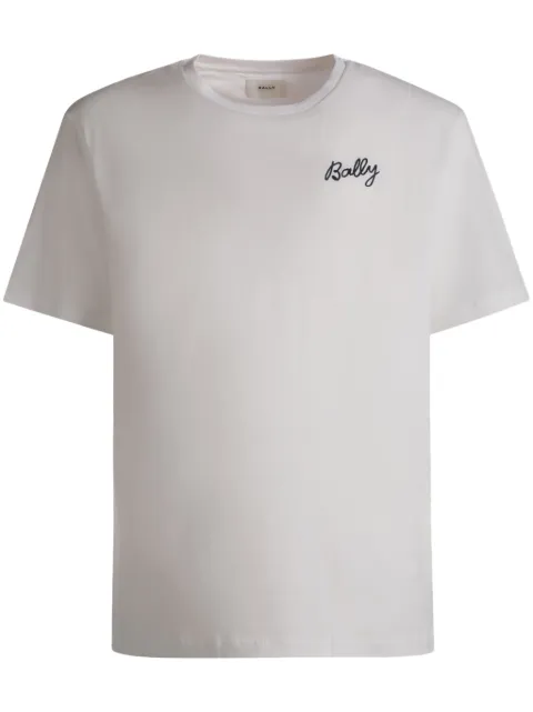 Bally logo-embroidered organic cotton T-shirt