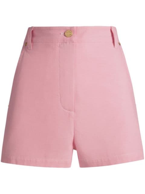 Bally high-waisted cotton shorts