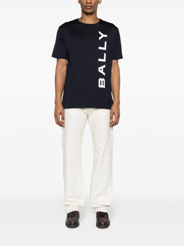 Bally ロコフリントクルネックTシャツ MJE05CCO018 U901 Bally ロゴ Tシャツ | ホワイト | FARFETCH JP