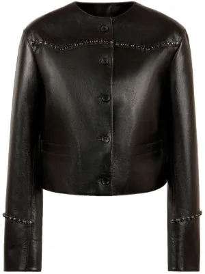 Bally leather jacket womens best sale