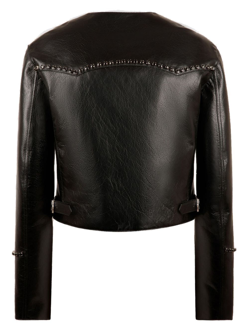 Bally crystal-embellished leather jacket - Zwart