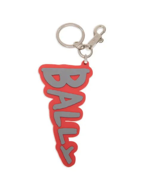 Bally contrasting logo keychain