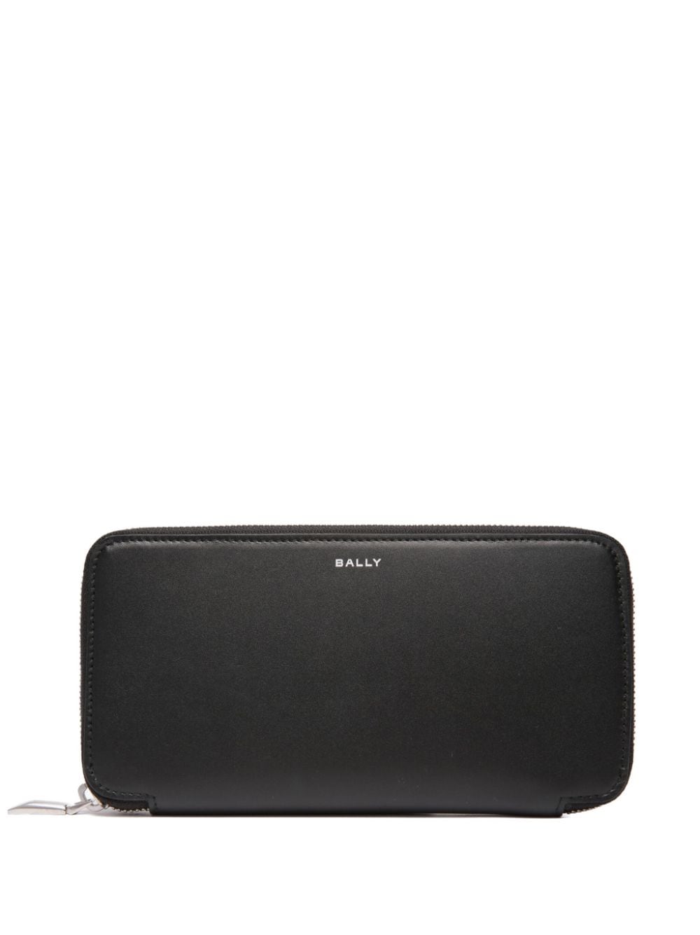 Bally Faux-leather Zip-up Wallet In Black