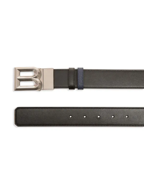 Bally B Bold Reversible Leather Belt | Black | FARFETCH