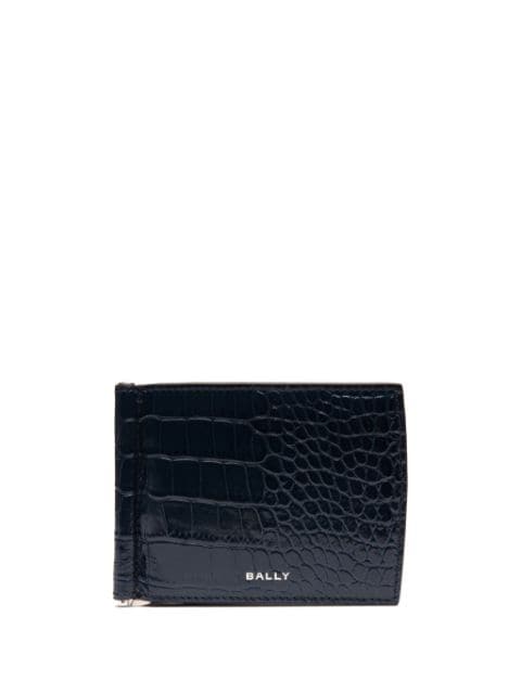 Bally cartera con efecto de piel de cocodrilo