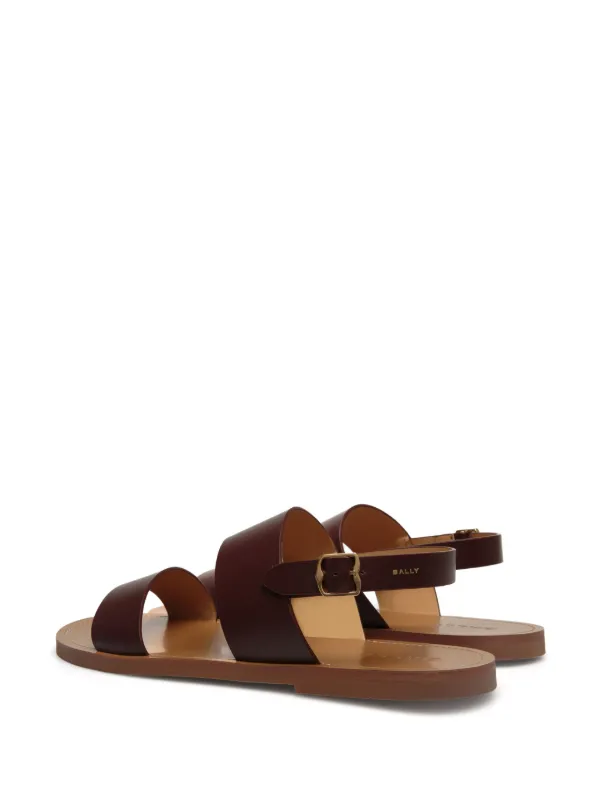 【送料&関税込】Bally Leather Sandals Bally Men's Jabil Black Calf Leather Sandals, Brand Size