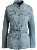 Bally belted denim jacket - Blue