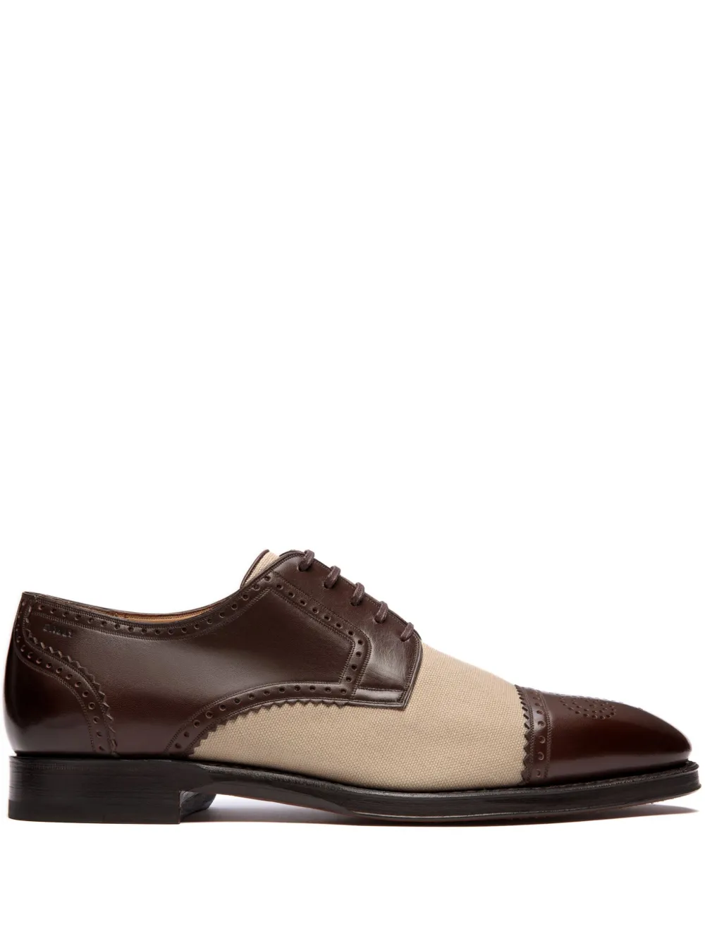 Bally panelled leather derby shoes Brown