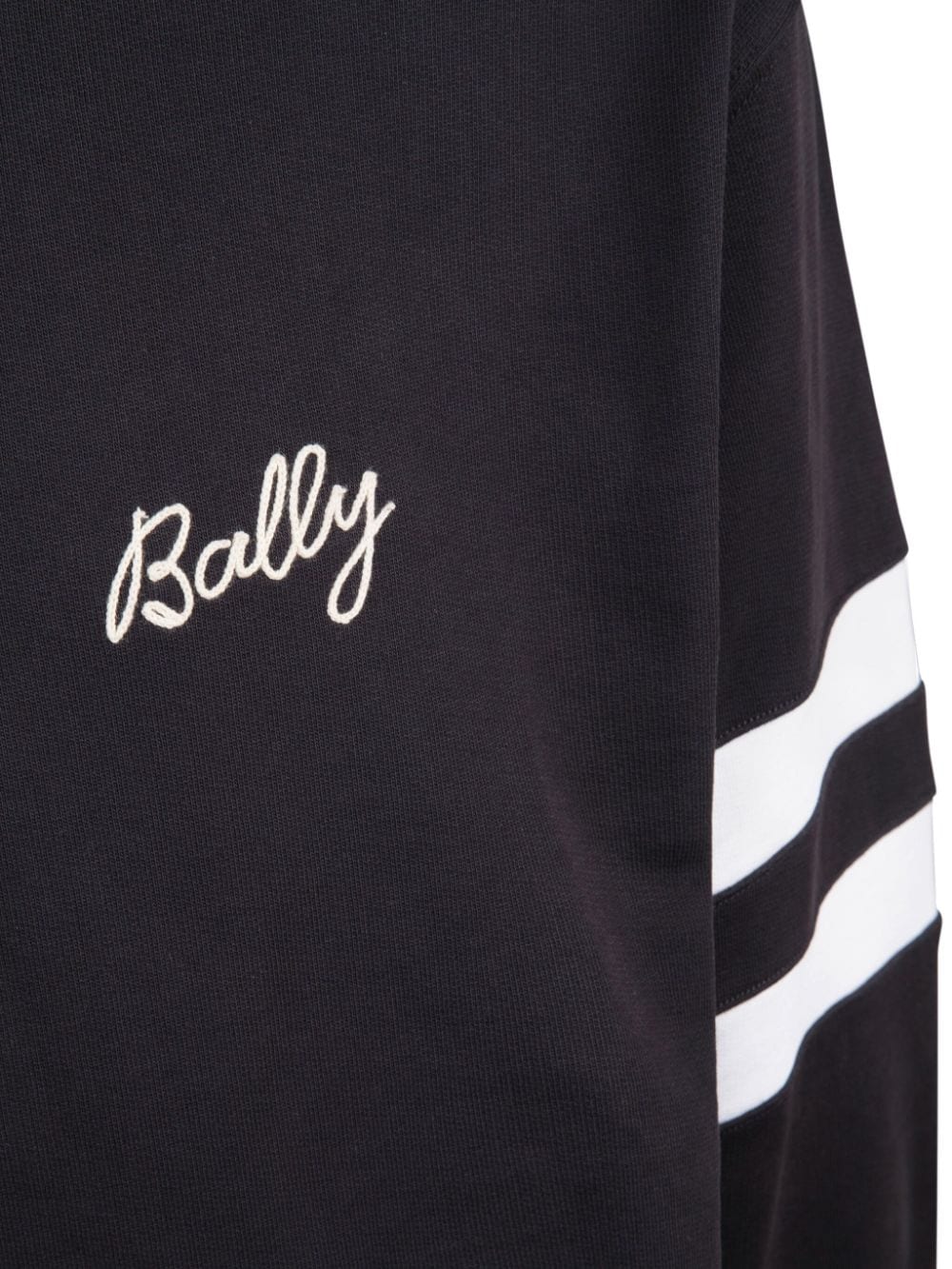 Shop Bally Logo-embroidered Polo Shirt In Black
