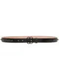 Bally Emblem snakeskin-effect leather belt - Black
