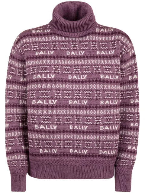 Bally logo-intarsia merino wool jumper