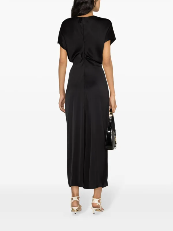 TOTEME Slouch Waist Maxi Dress | Black | FARFETCH AO