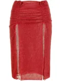 Oséree Lumière rose-appliqué miniskirt - Red