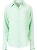 Equipment Essential long-sleeve silk shirt - Green