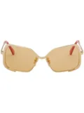 Marni x Retrosuperfuture Unila Valley rectangle-frame sunglasses - Gold