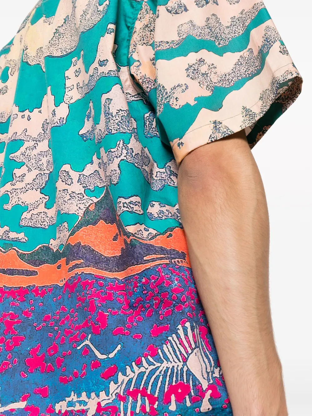 Shop Icecream Cloud World Cotton Shirt In Blue