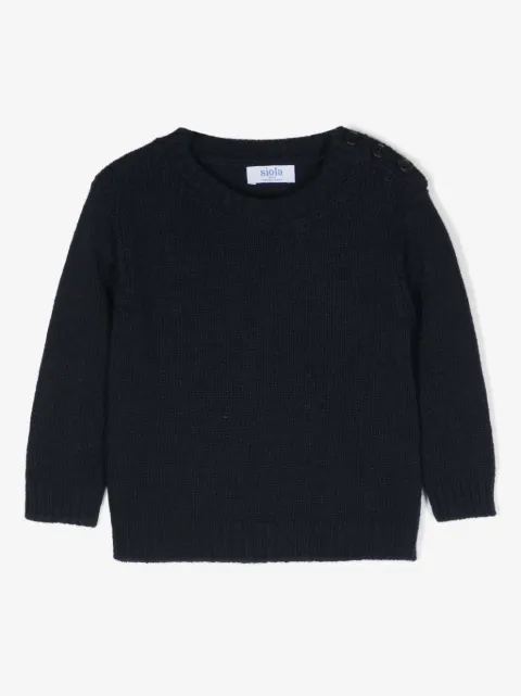 Siola round-neck button-fastening jumper