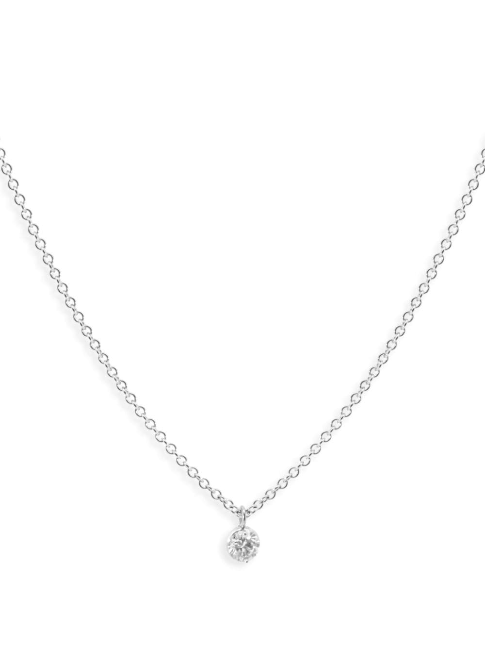 The Alkemistry 18kt White Gold Diamond Chain Necklace In Silver