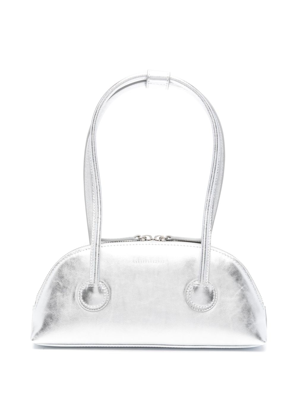 Marge Sherwood Logo-print Leather Tote Bag In Silver