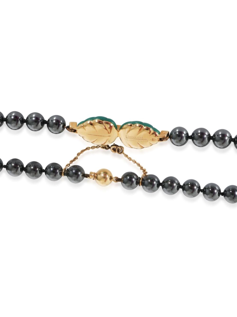 Pre-owned Cartier 18kt Yellow Gold Patiala Hematite Necklace In Black