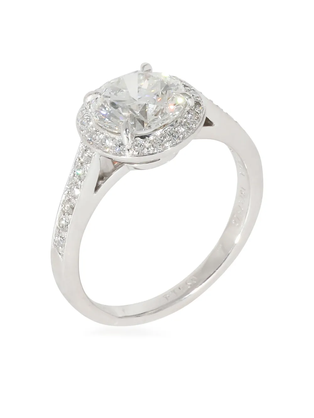 Tiffany & Co. PreOwned Platinum Halo Diamond Engagement Ring Farfetch