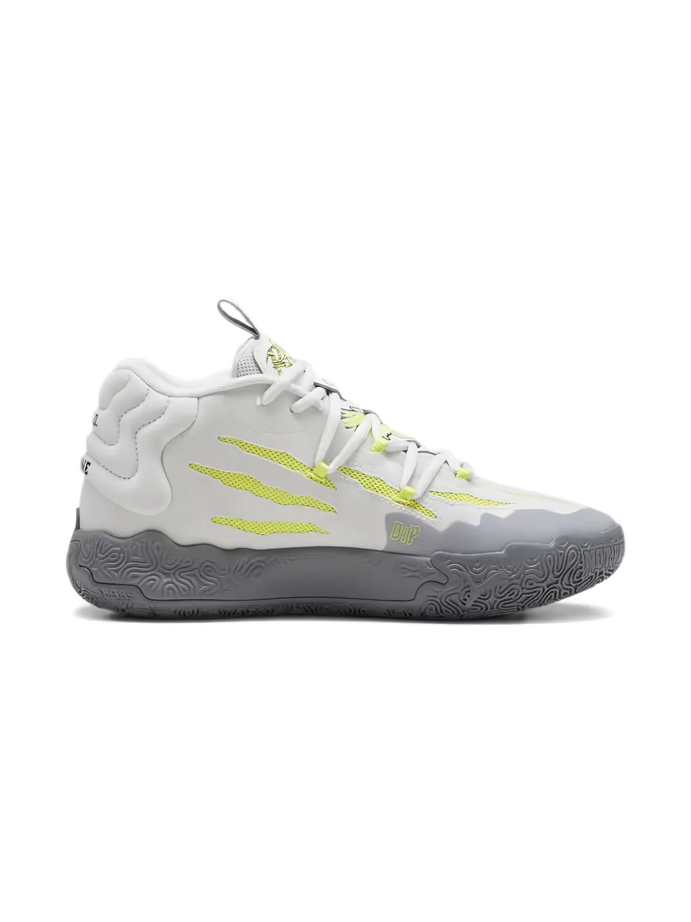 Puma Kids MB.03 "Feather Grey Lime Smash" sneakers White