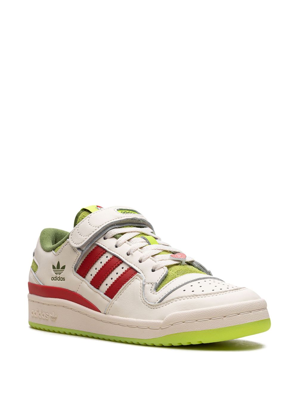 Shop Adidas Originals Forum Low "the Grinch" Lace-up Trainers In White