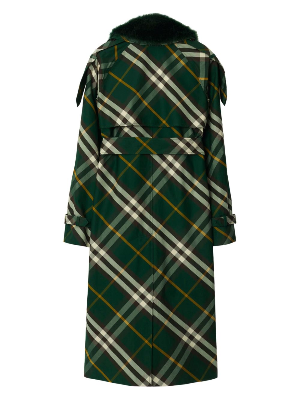 Burberry check-pattern cotton trench coat Women