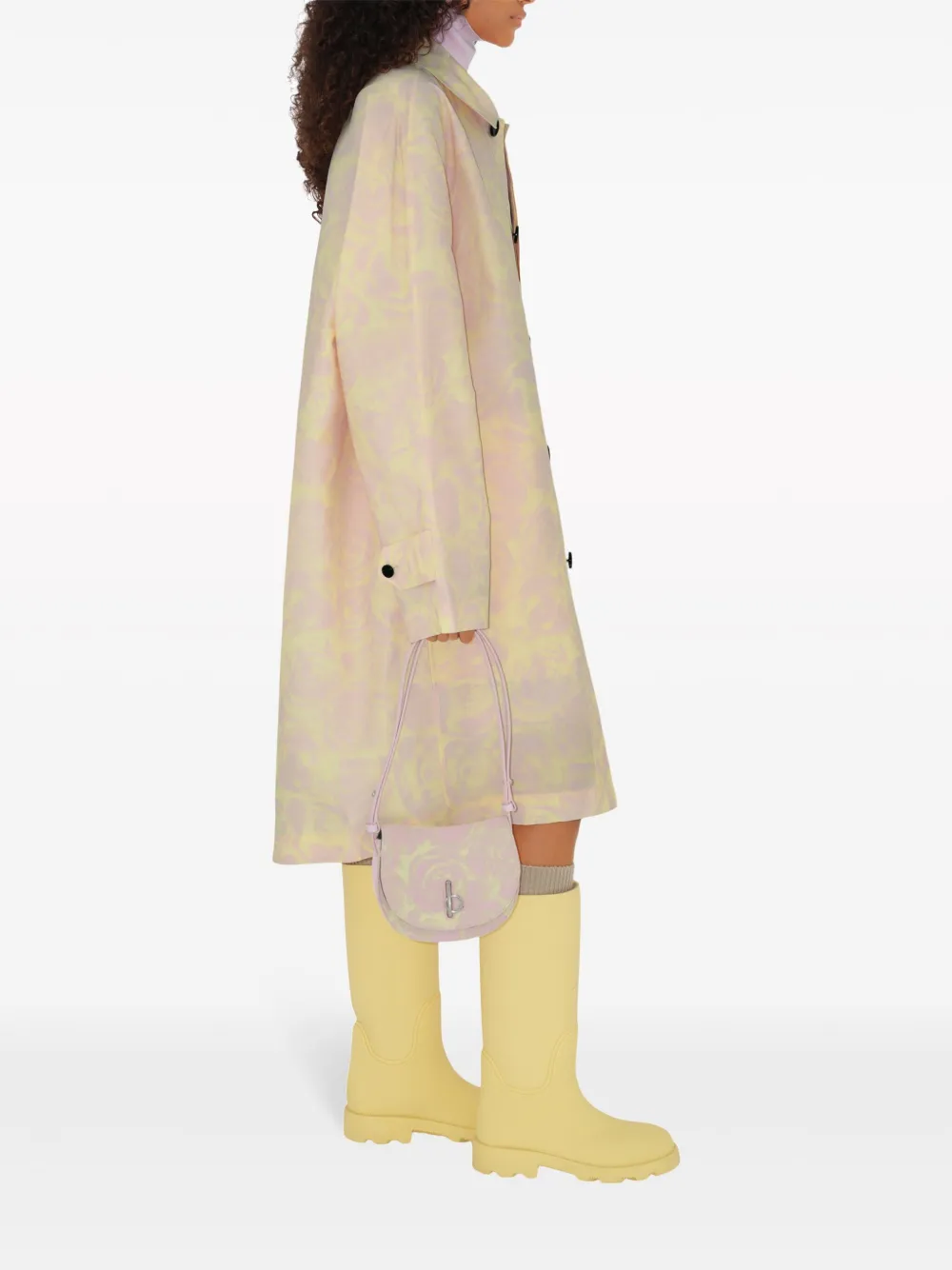 Burberry Jas met roosprint Beige