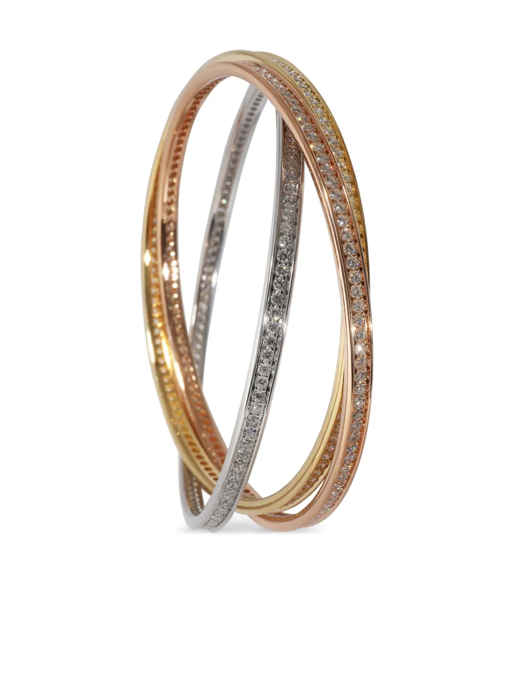 Bracciale Claddagh Irlandese Con Nodi Trinity – Placcato Oro Rosa 18K, Cristalli Colorati