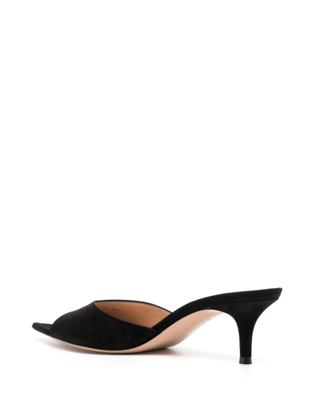 Shop Gianvito Rossi 70mm Pointed-toe Suede Sandals In Black
