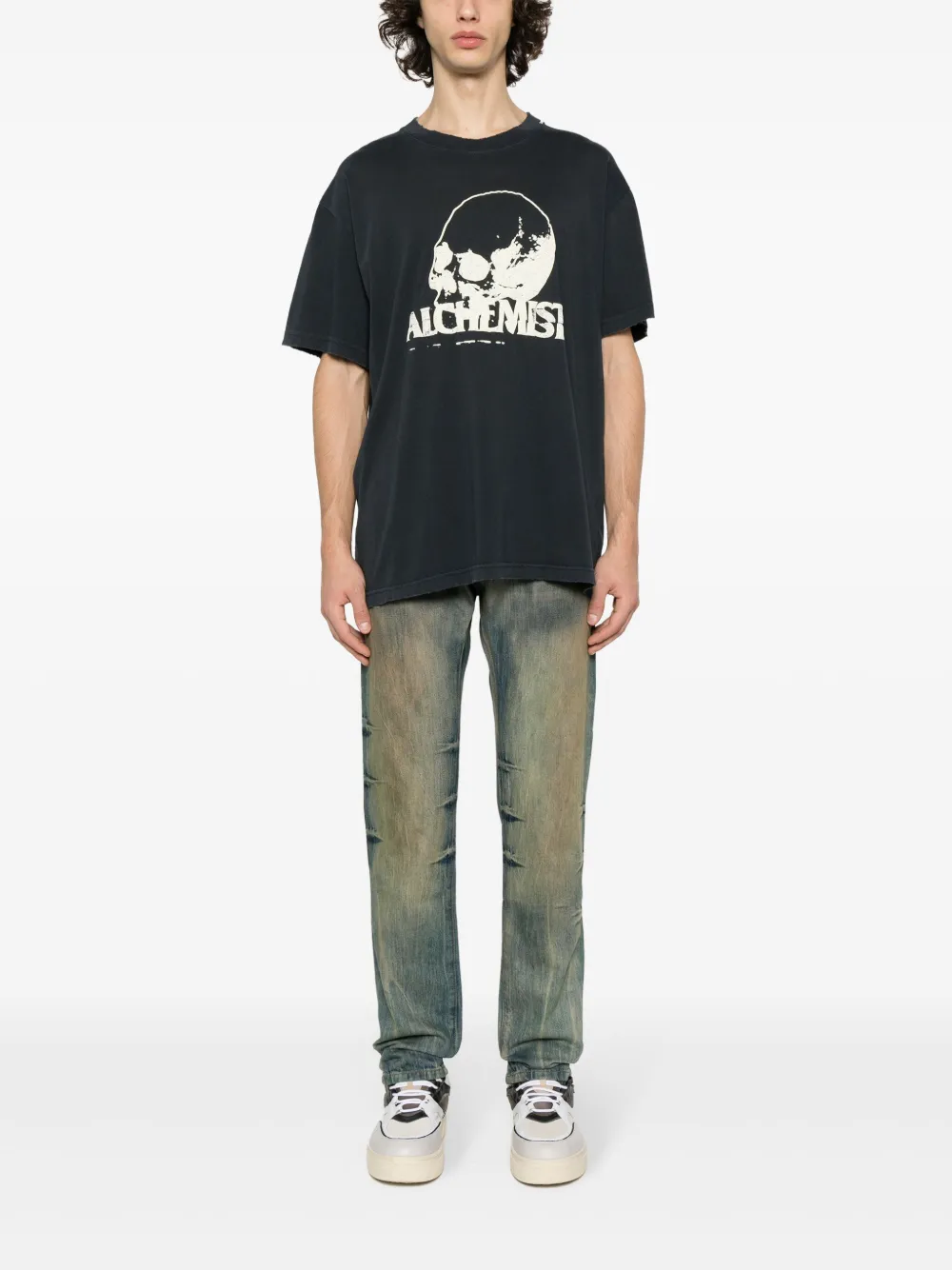 Alchemist T-shirt met print - Zwart