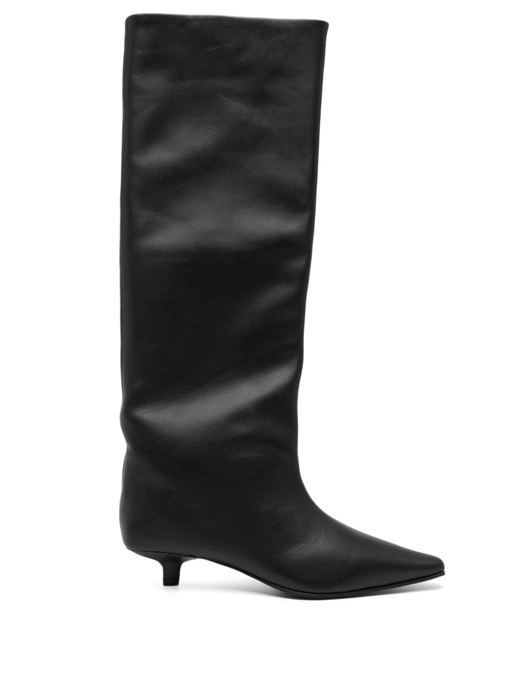 Senso Fizz 40mm Calf-length Leather Boots In Black