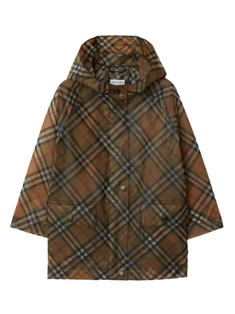 Burberry Kids Vintage Check pattern hooded parka