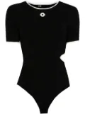 Maje openwork knit bodysuit - Black