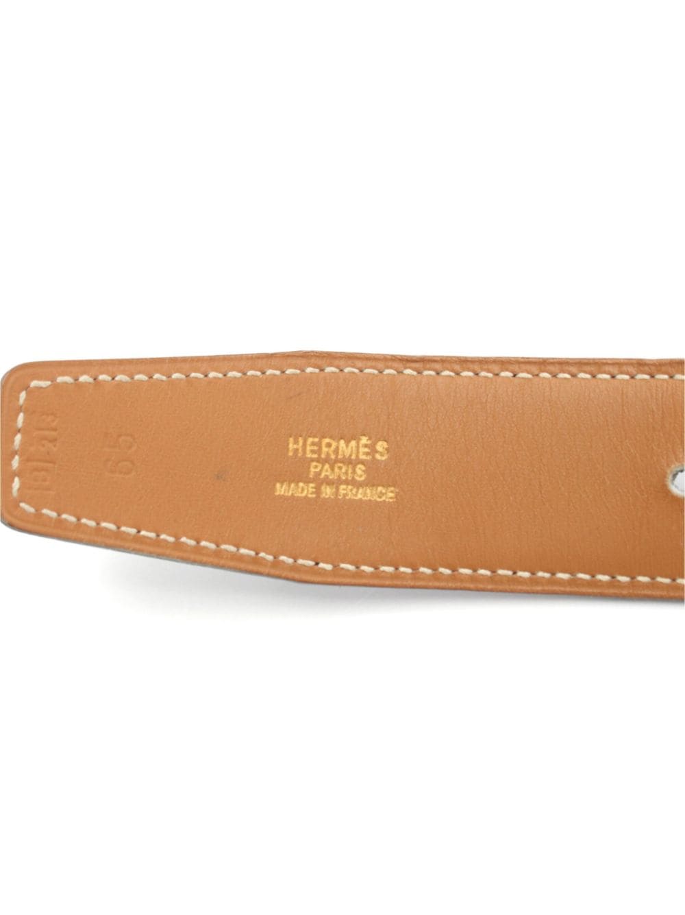 Pre-owned Hermes 1998  Cadena Reversible Belt In Brown