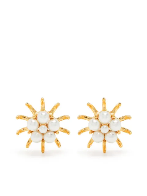 Kenneth Jay Lane faux pearl-embellished stud earrings