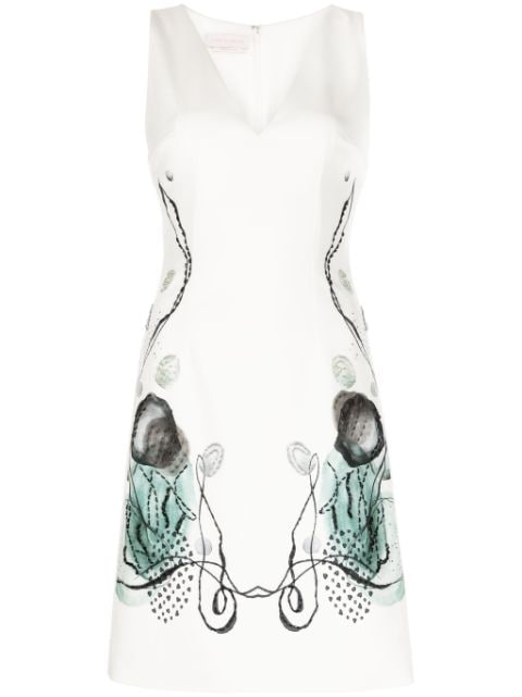 Saiid Kobeisy abstract-print sleeveless dress