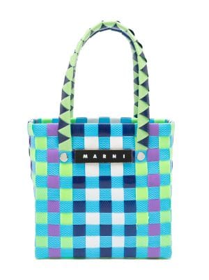 Marni Kids Mini Market Criss-Cross Woven Basket Bag - Farfetch
