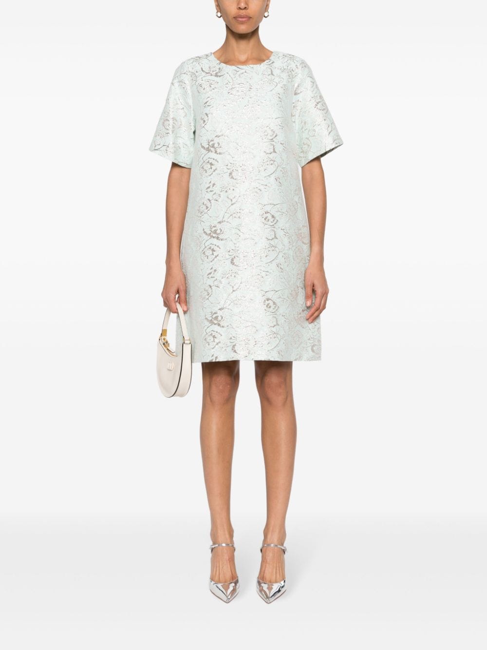 P.A.R.O.S.H. brocade-effect patterned-jacquard dress - Groen