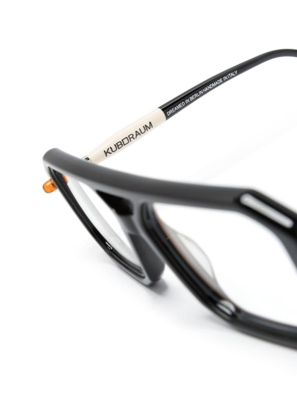 Shop Kuboraum P8 Pilot-frame Glasses In Black