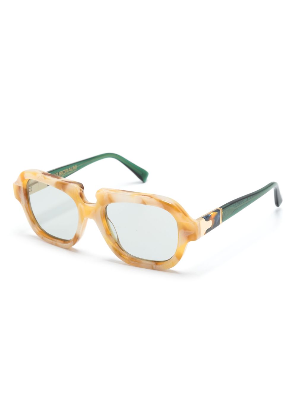 Shop Kuboraum S5 Square-frame Sunglasses In Neutrals