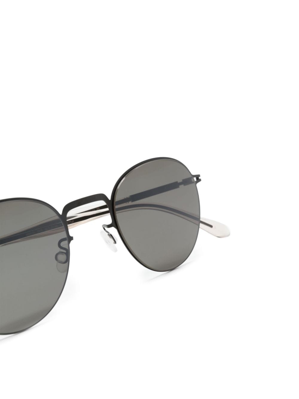 Shop Mykita Tate Oval-frame Sunglasses In Black